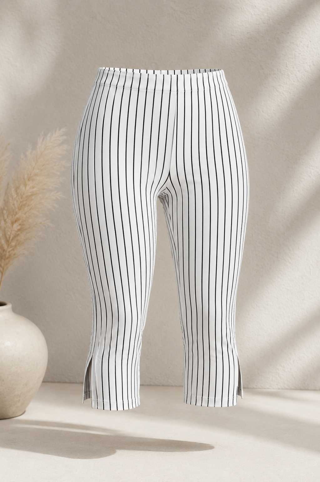 Pinstripe Chic Capri Pants
