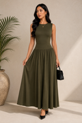 Elegant Minimalist Sleeveless Maxi Dress